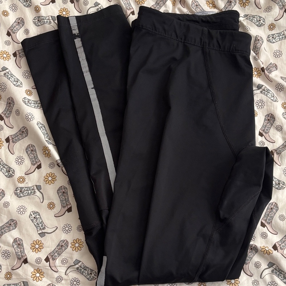 Nike Black Joggers with Gray Stripe